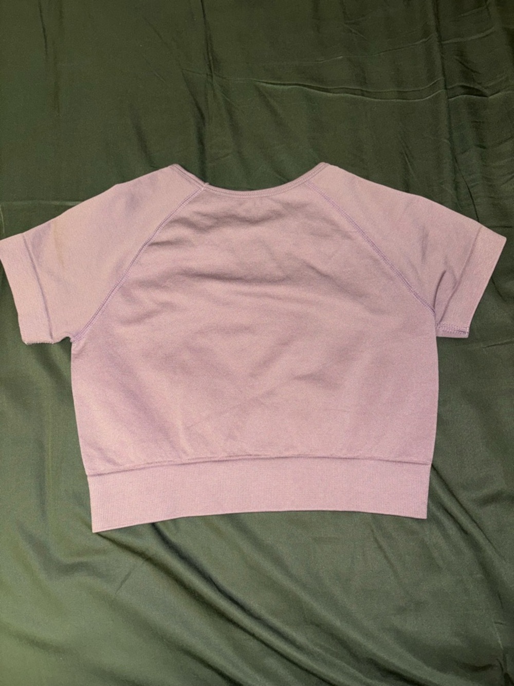 SHEIN Purple Short Sleeve Crop Sweatshirt Top - Picture 2 of 3